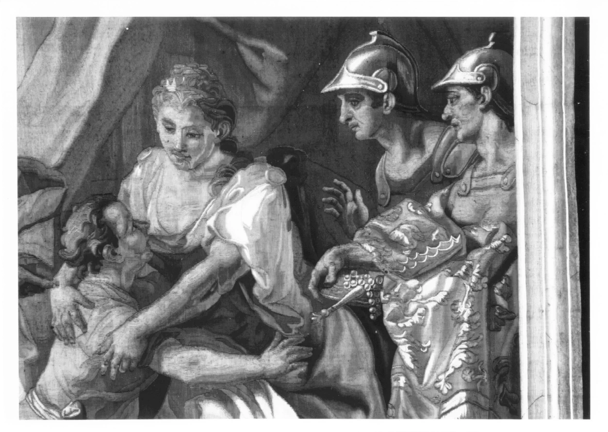 Didone accoglie Ascanio, Acate e altri esuli troiani che recano doni - Museo di Palazzo Reale, Torino, dettaglio